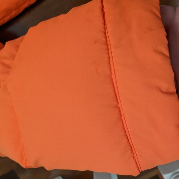 TNA womens the super puff jacket in orange in size small - Picture 11 of 13